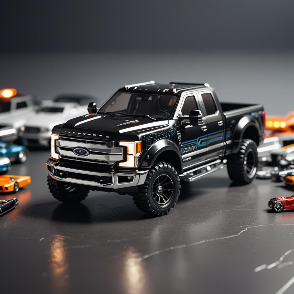 Futuristic F-450 Hot Wheels Toy in Sci-Fi Style