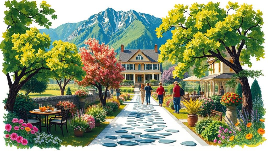 Spring Garden Party in Vibrant Post-Impressionist Style