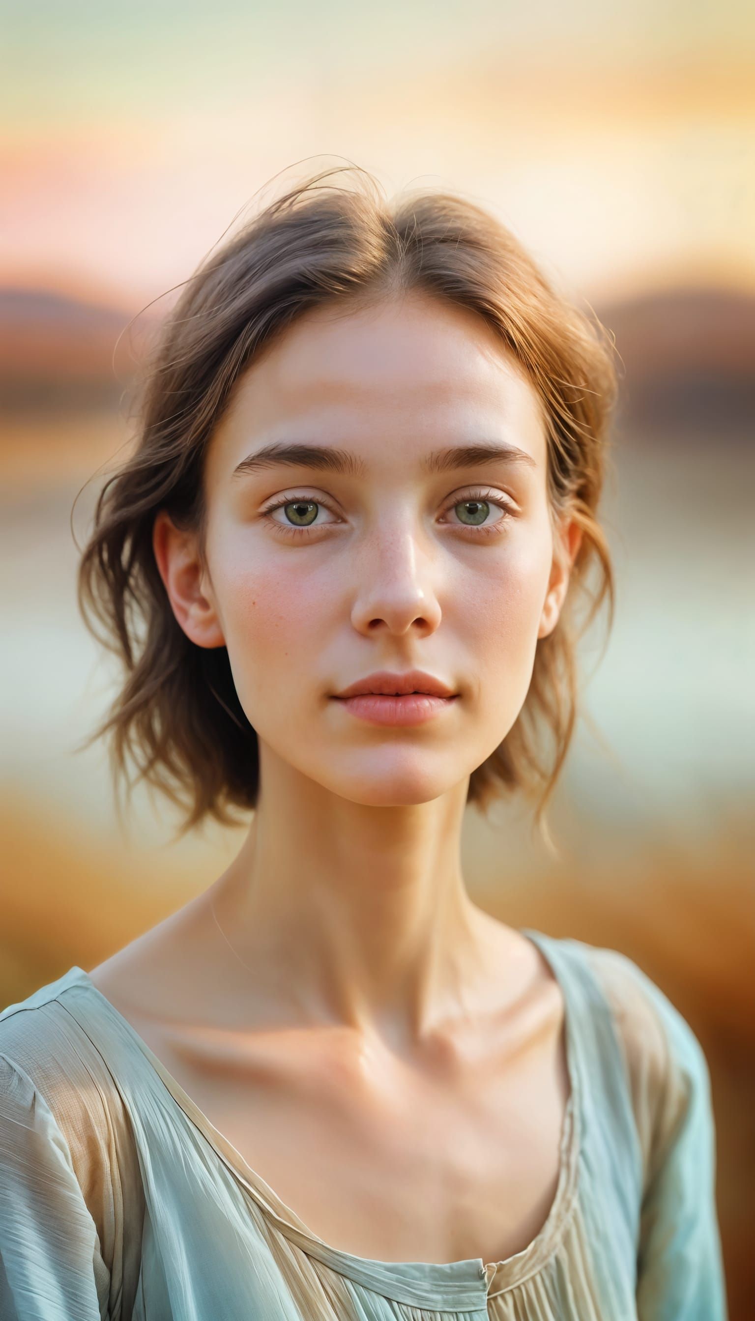 Portrait of Beauty with a Soft Smile