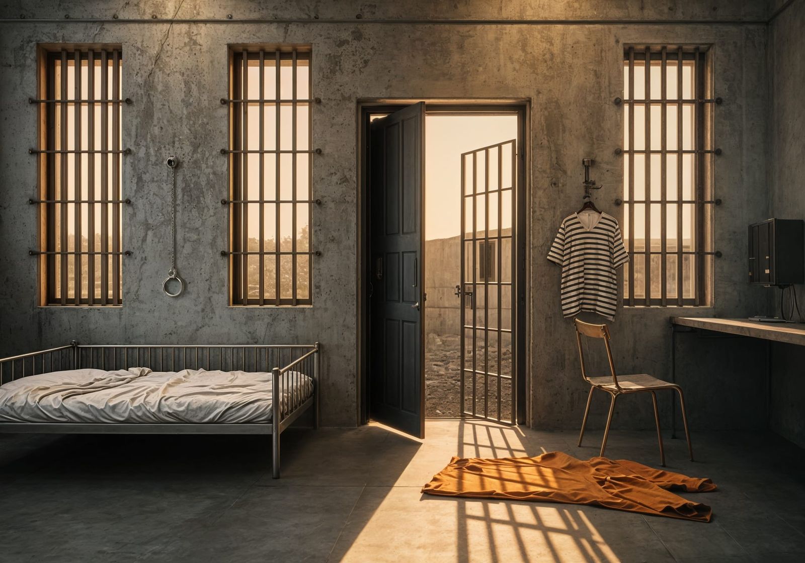 Hauntingly Beautiful Prison Cell Leading to Freedom