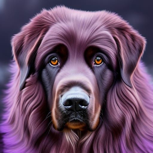 Detailed Newfoundland Portrait in Cel Shading