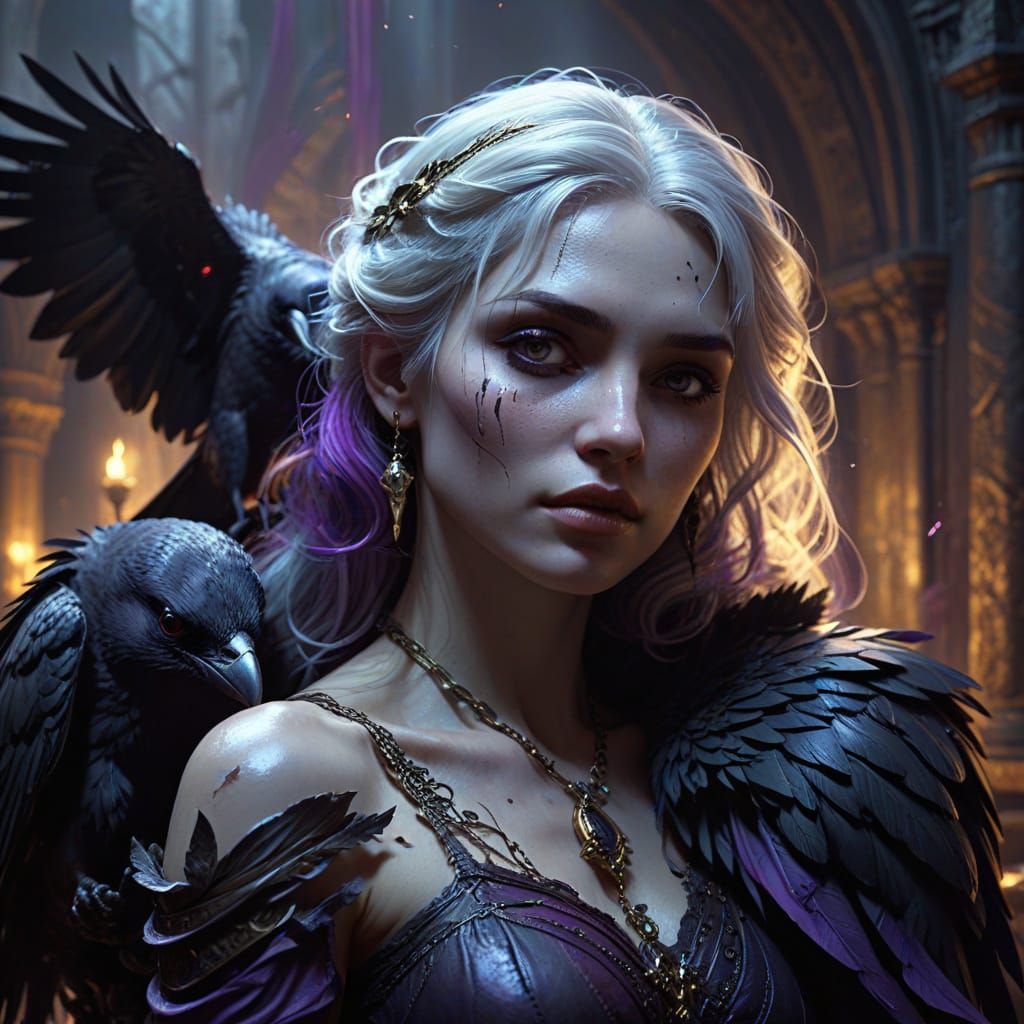 Gothic Vampire Embraces Victim in Eerie Light