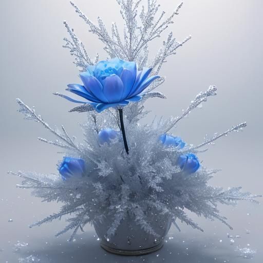 Luminescent Fairy Dances in Frozen Flower