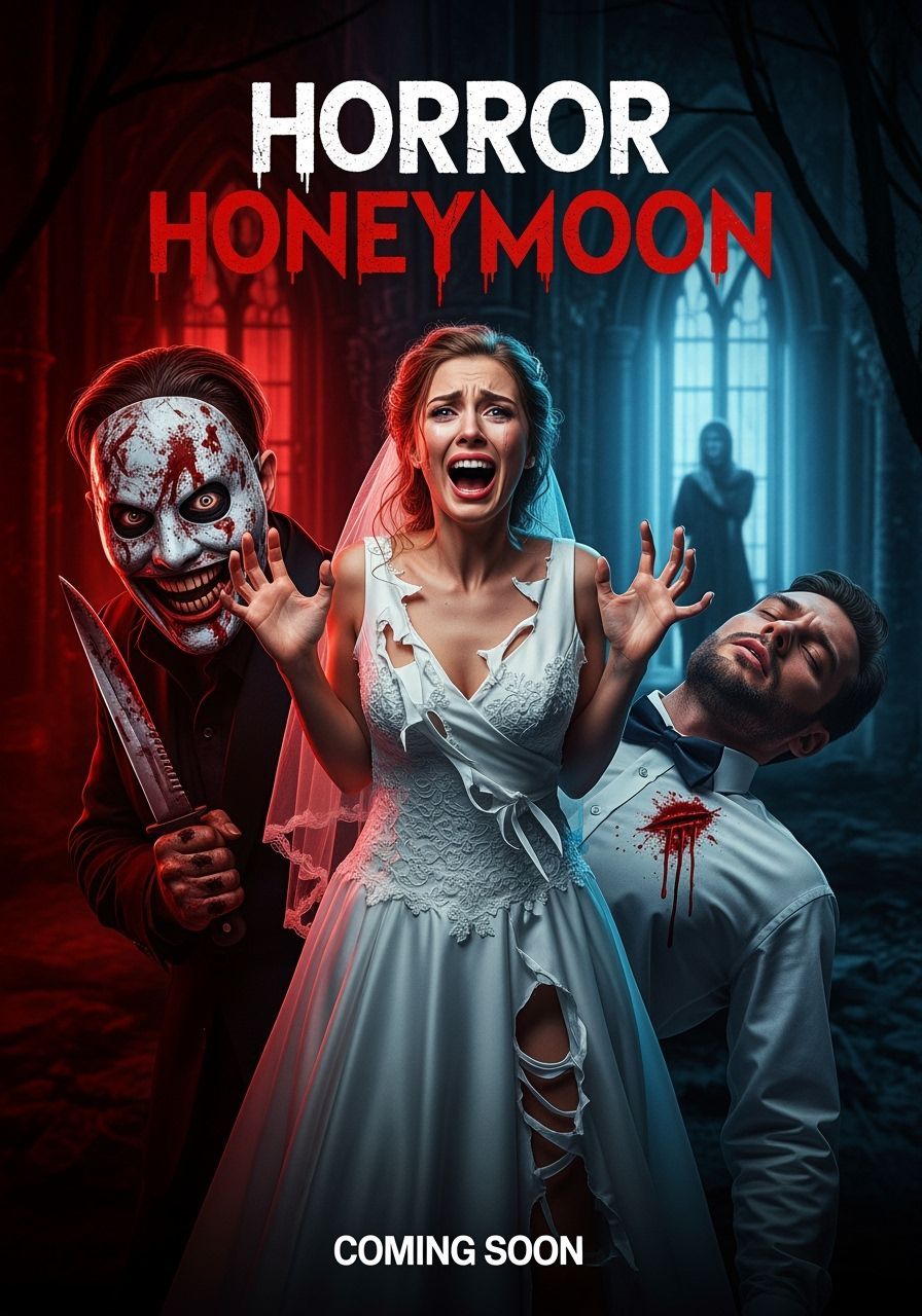 Horror Honeymoon Movie Poster: Bride's Terror
