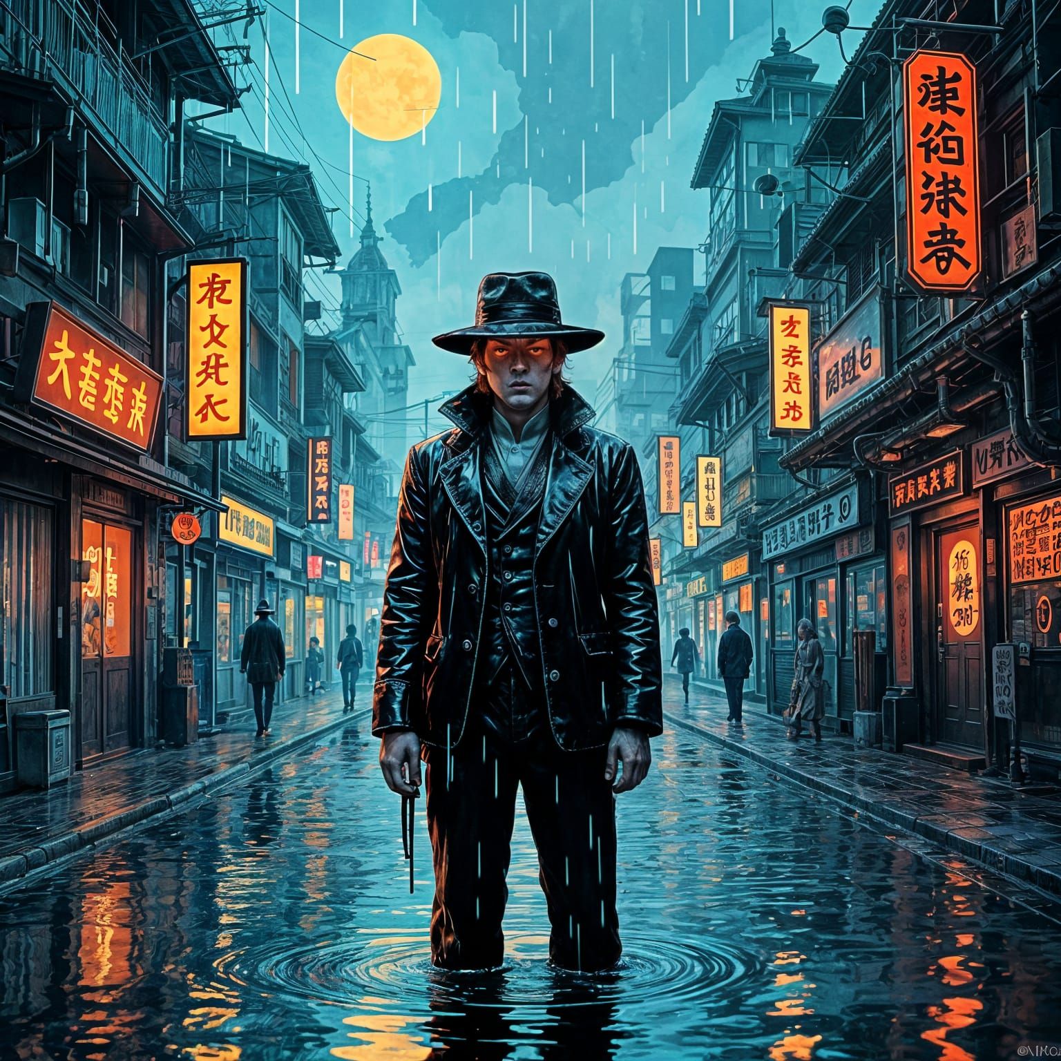 Ukiyo-e in Clockwork Orange and Dystopian world. Melting A C...