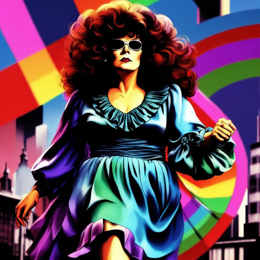 #grimdark #film noir #detective #female #mature  #BBW #Tall #satin #dress #tacky #sissy #puffy #rainbow #chiffon #long #...