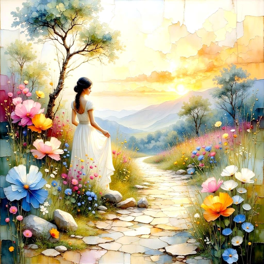 Freedom's Song in Vibrant Crinkled Metallics