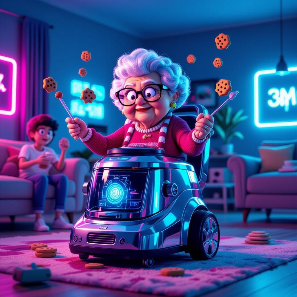 Grandma Glitch in a Smart Home: Digital Art