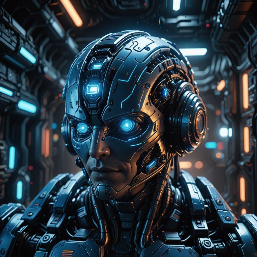 Mech God Creates Life in Sci-Fi Space