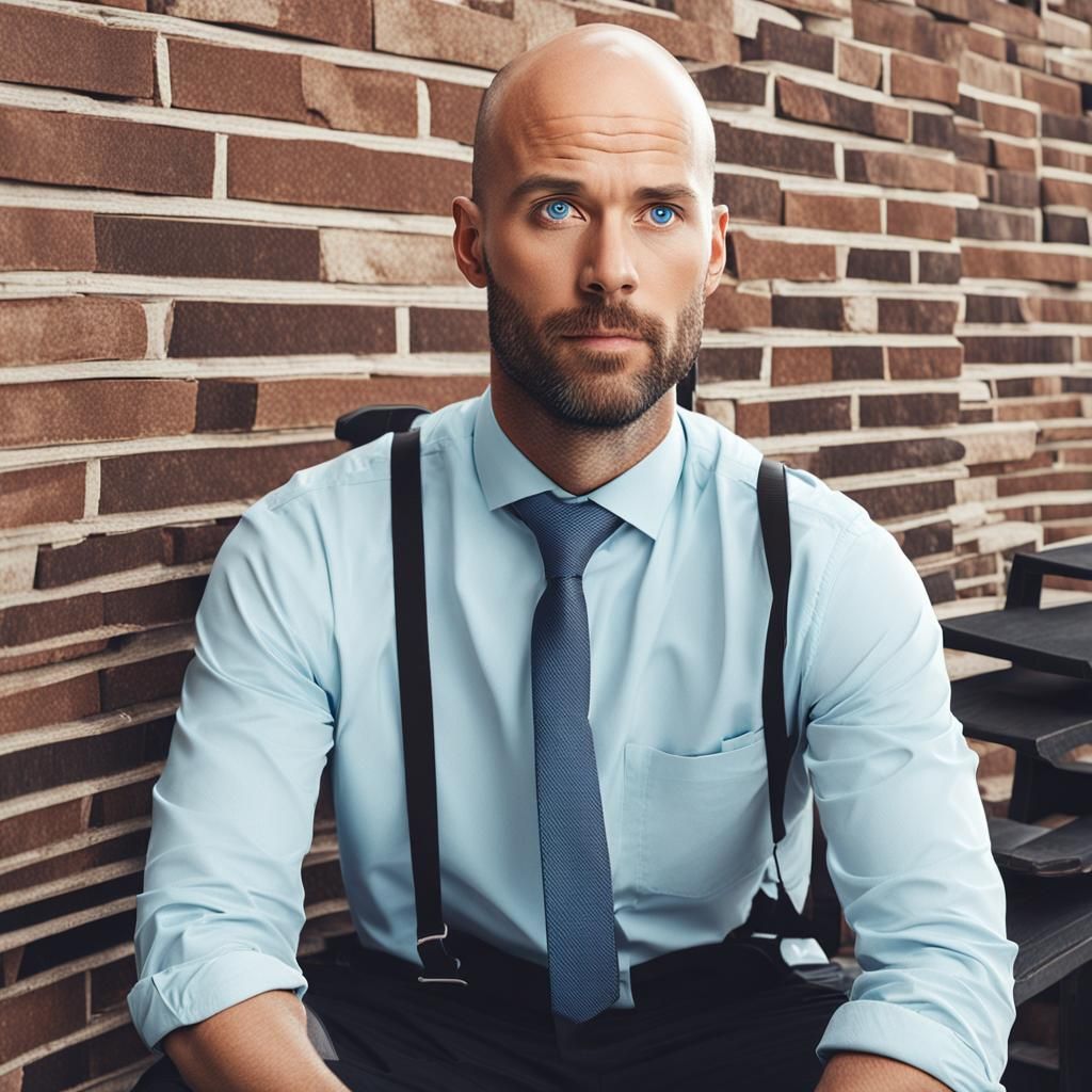 Portrait of a Bald Man with Goatee