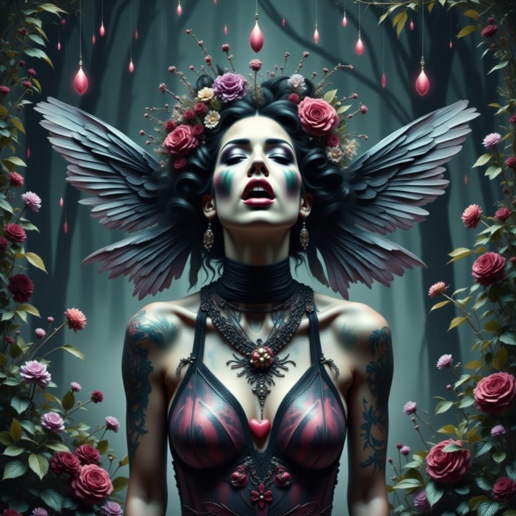 Fairy Queen Ghost in Dark Forest