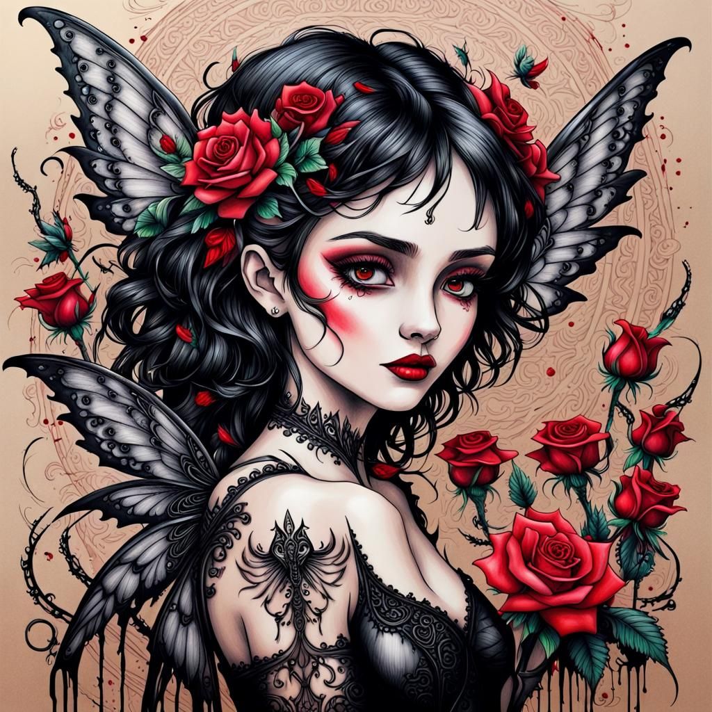 (Lora : Beautiful intricate details) Black Gel acid markers,...