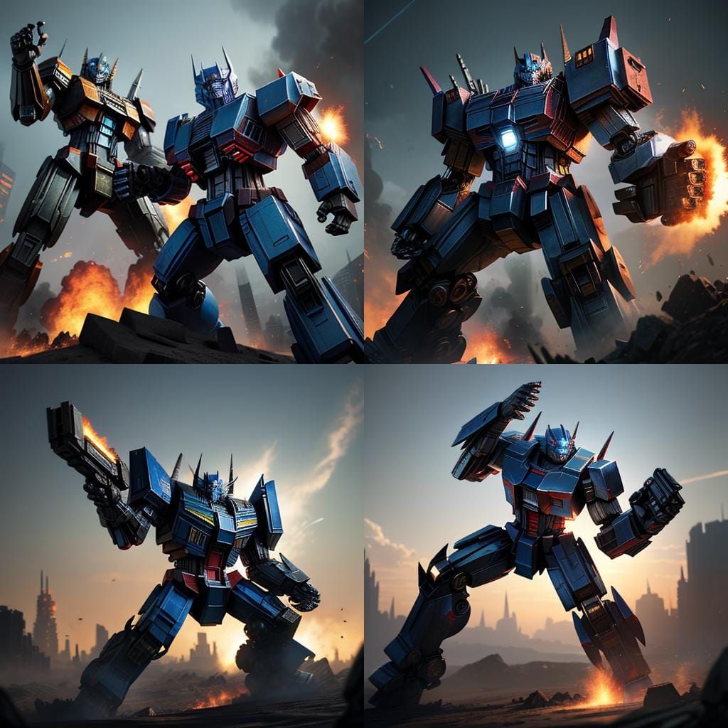 Epic Battle: Optimus Prime vs Megatron on Cybertron