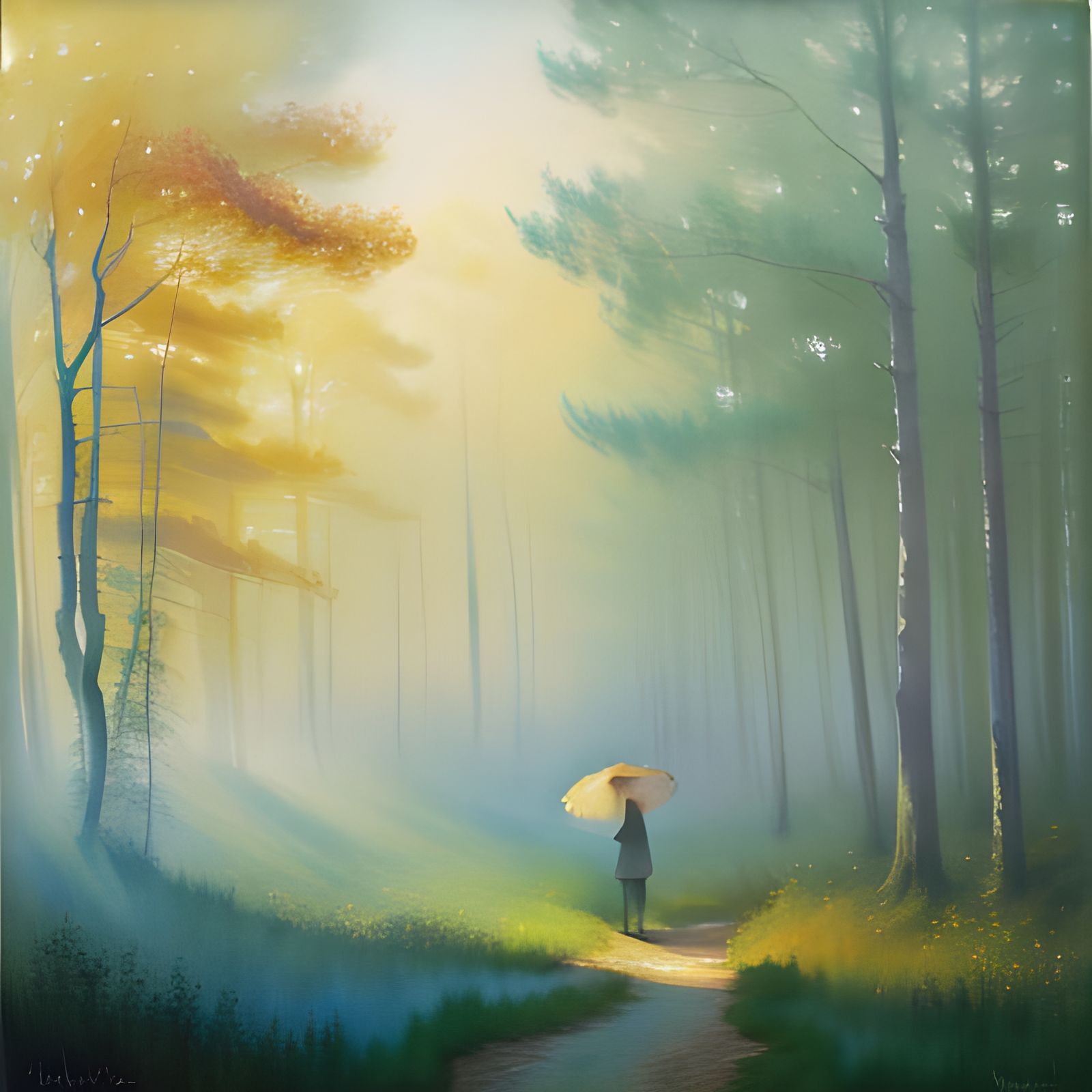 Evolving Watercolor Painting in Impressionistic Style