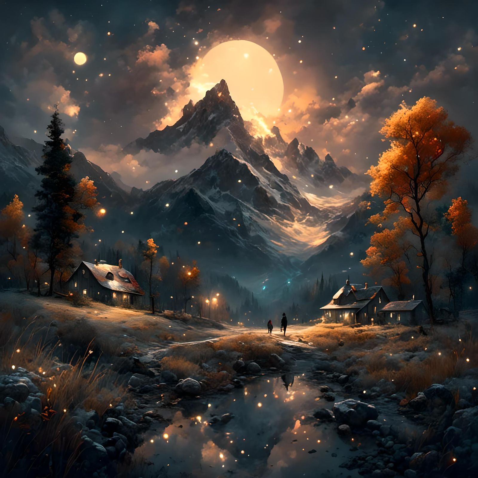 Mystical Landscape in Photorealistic CGI Style