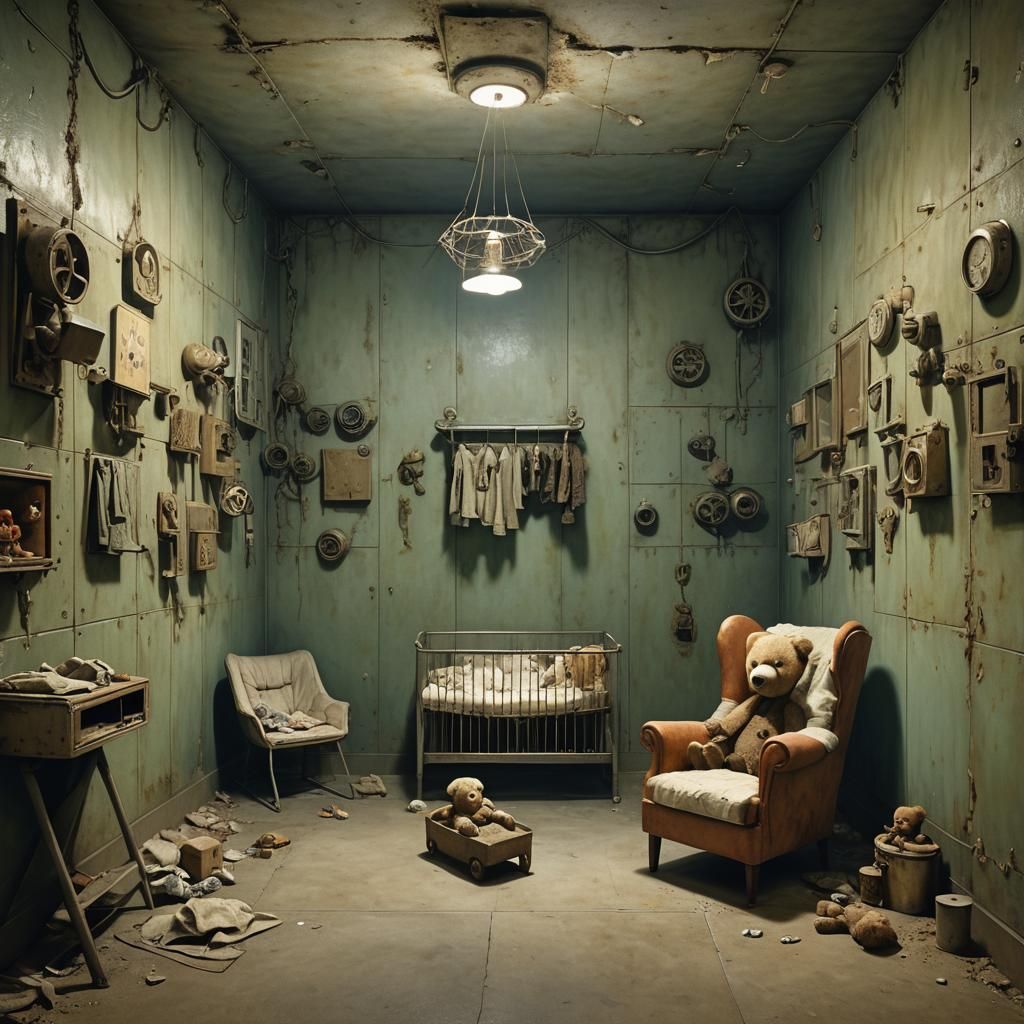 Surreal Baby Room in Fallout Vault