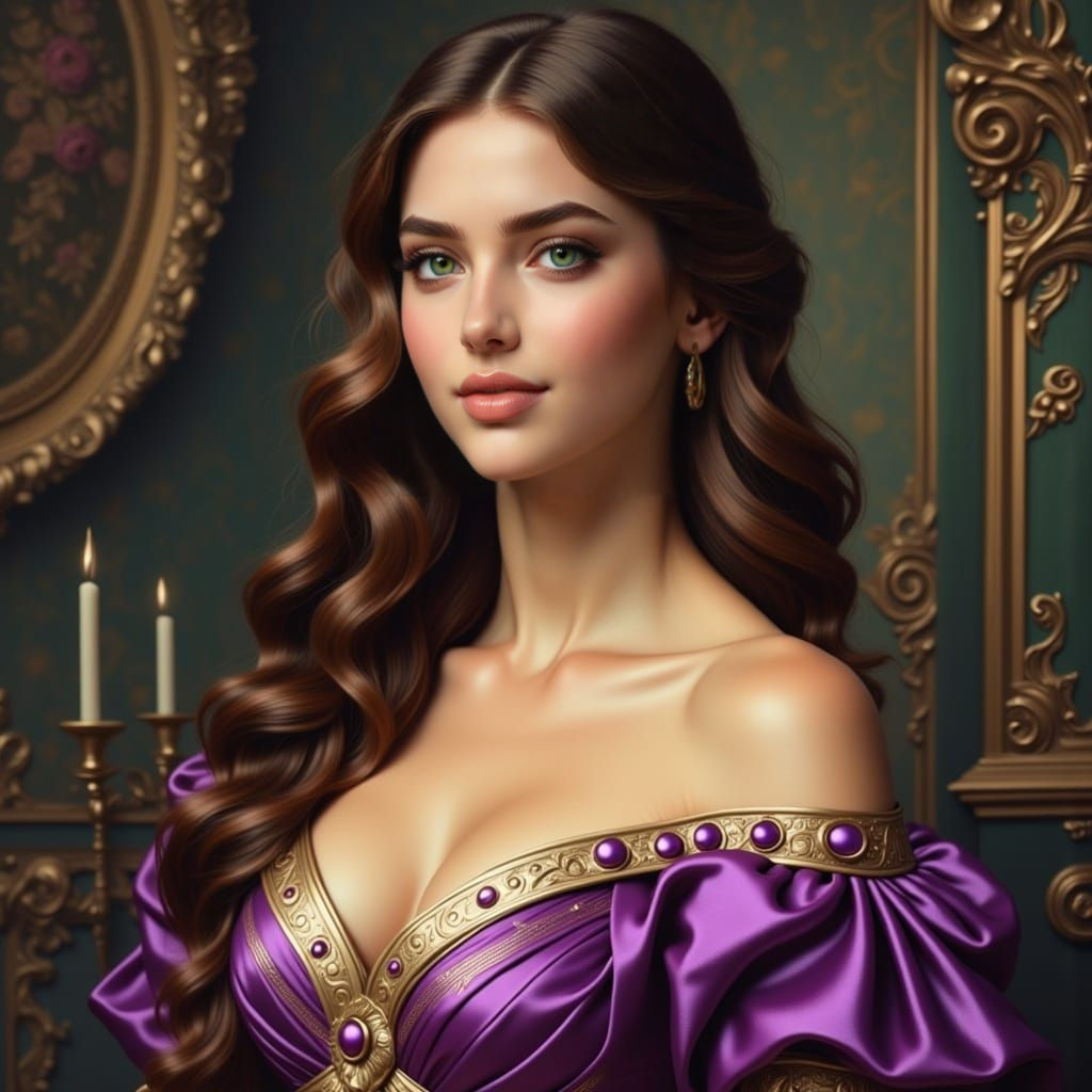 Ethereal Princess in Regal Splendor