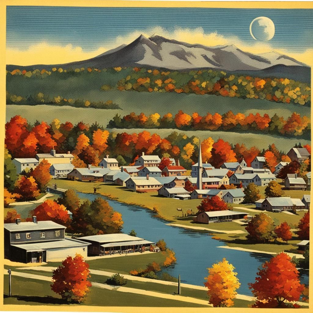 Visit 13 Moons: Vintage Travel Postcard