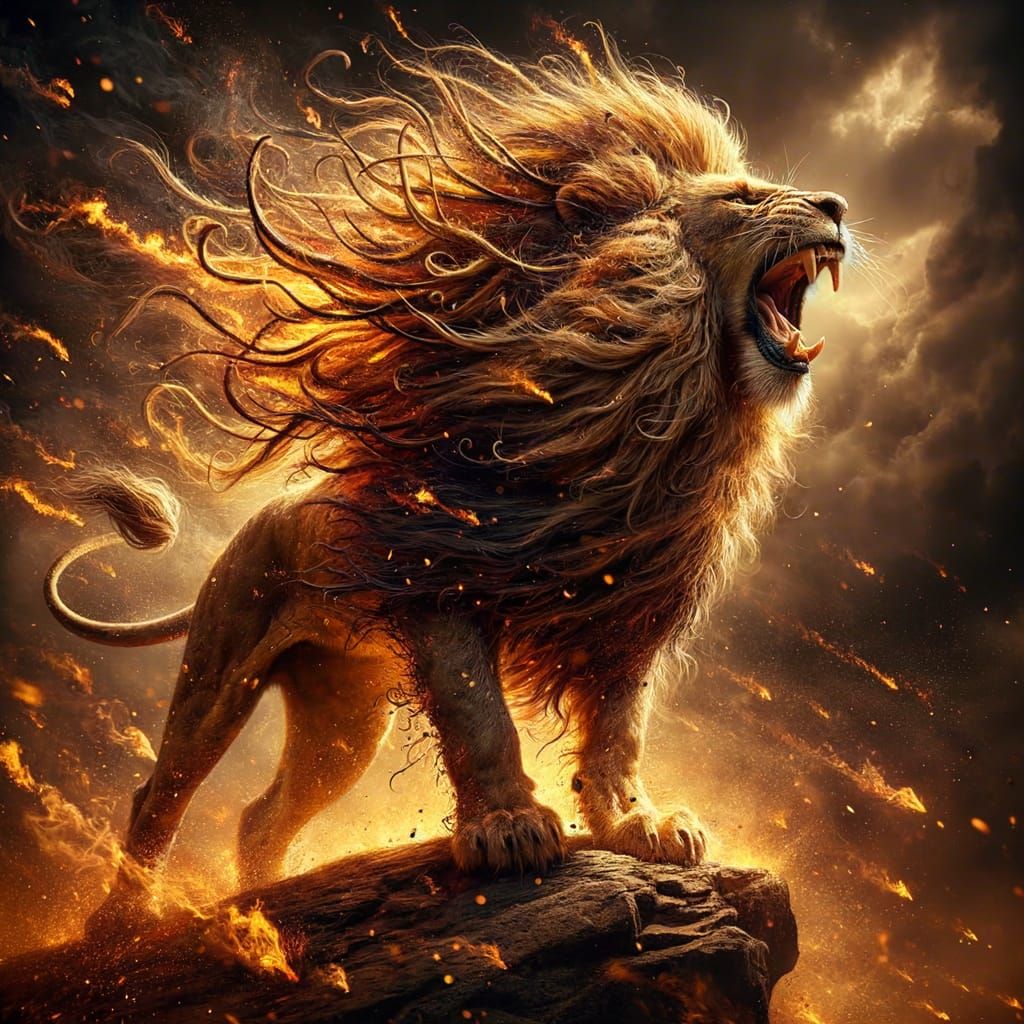 Roaring Lion: King of Fire and Smoke