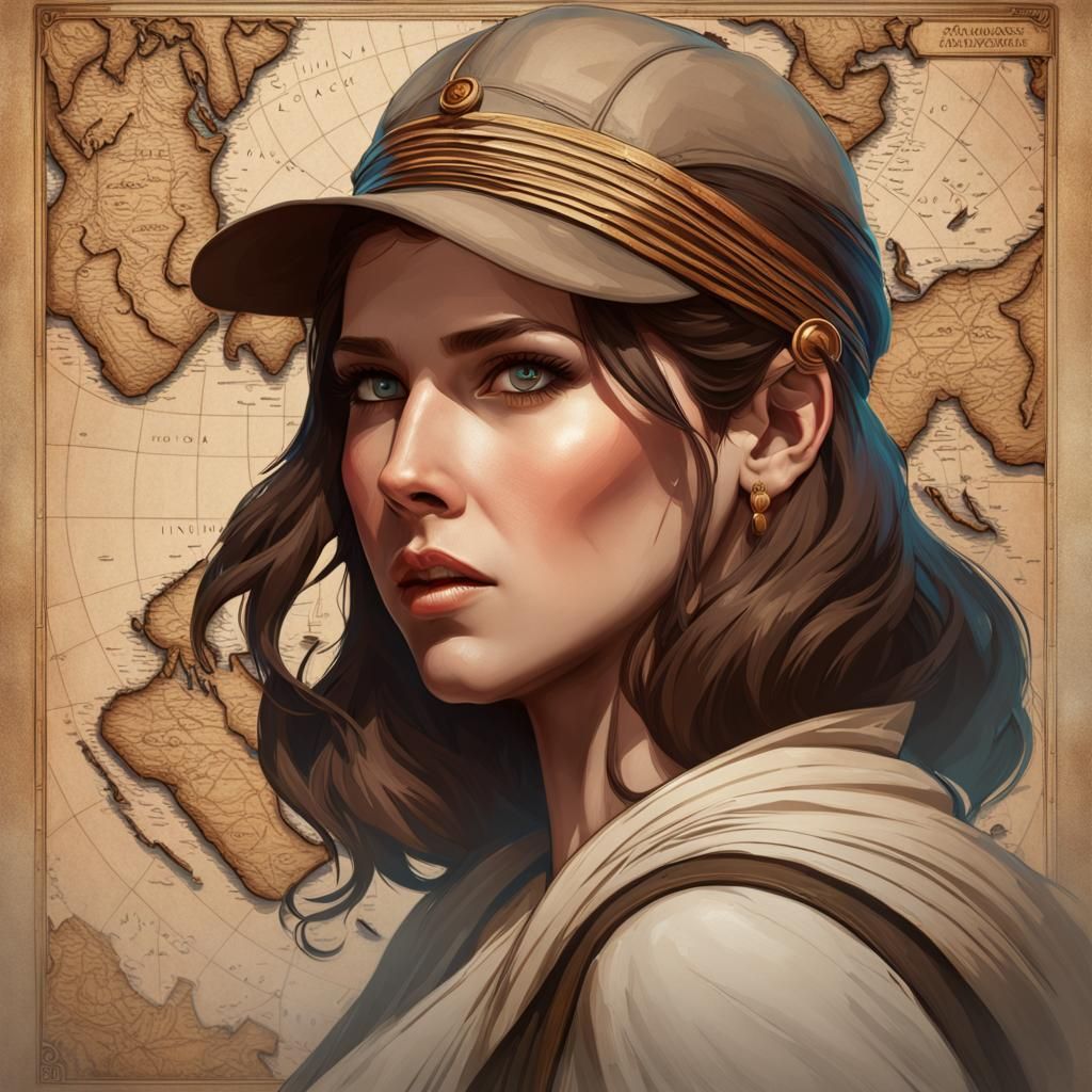 Anna Kendrick as 1930s Archaeologist with Ancient Map