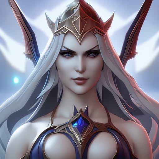 Lady Death Portrait in Hyperdetailed Style