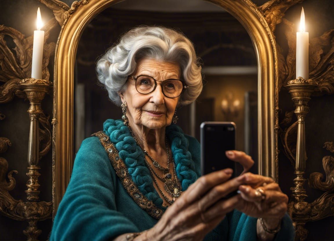 Classy lady with smartphone