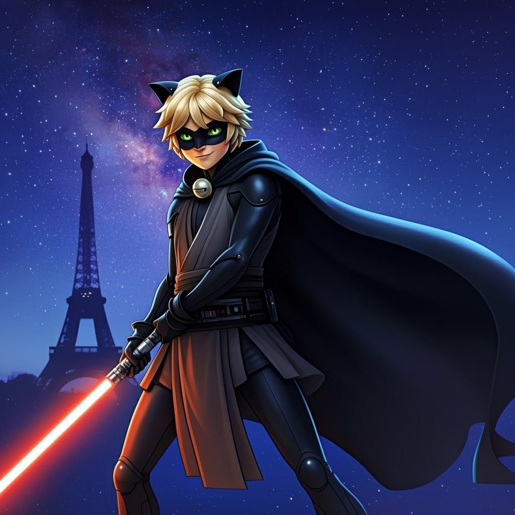 Cat Noir from Miraculous Ladybug as a Sith Lord