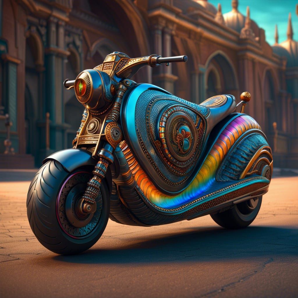 Futuristic Aboriginal Scooter Design: Epic and Detailed