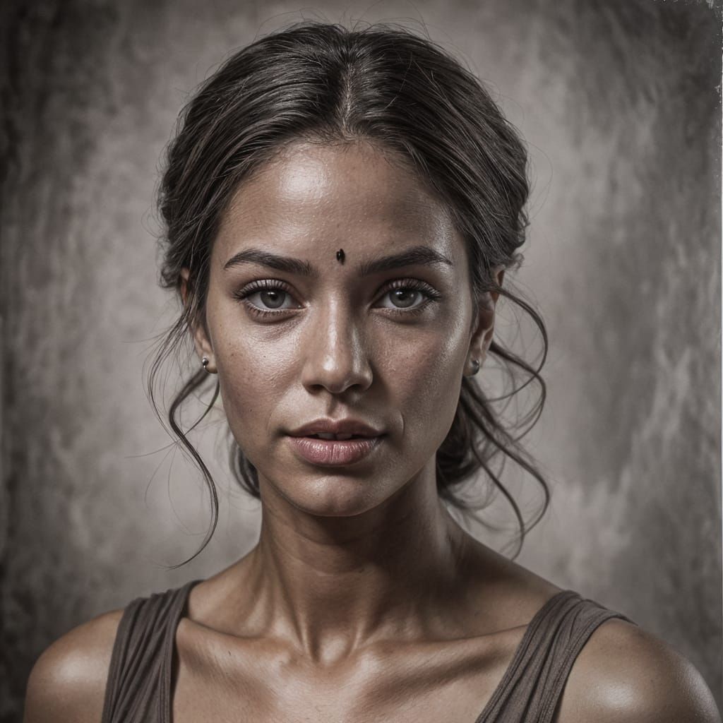 Stunning Boricua Woman in Red Dress