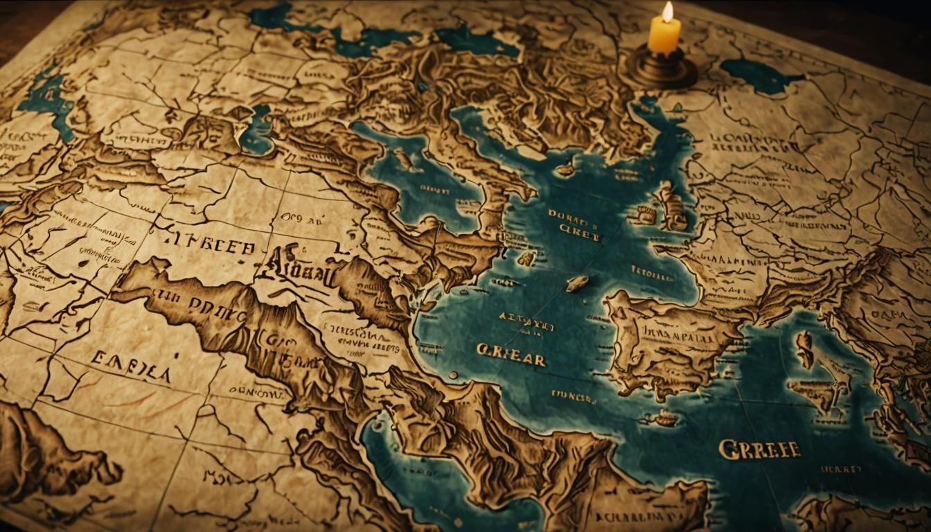 Alexander the Great's Empire: Historical Map Illustration