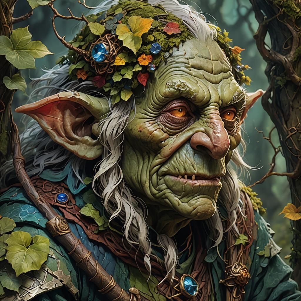 Detailed Goblin Elder Concept Art