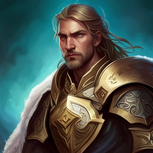 D&D Paladin Portrait in Fantasy Art Style