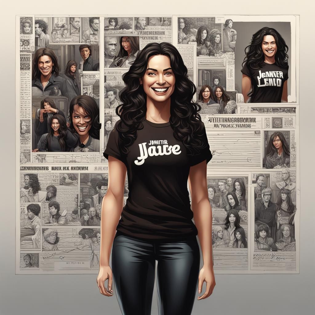 Hyperrealistic Woman with Black Hair in 3D Rendering
