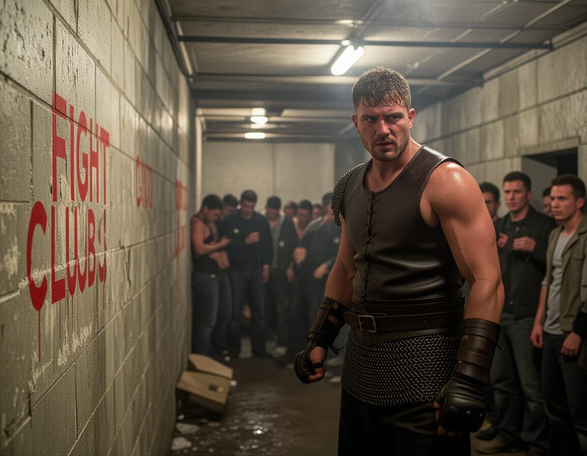 Fight Club Contender in Gritty Basement Arena