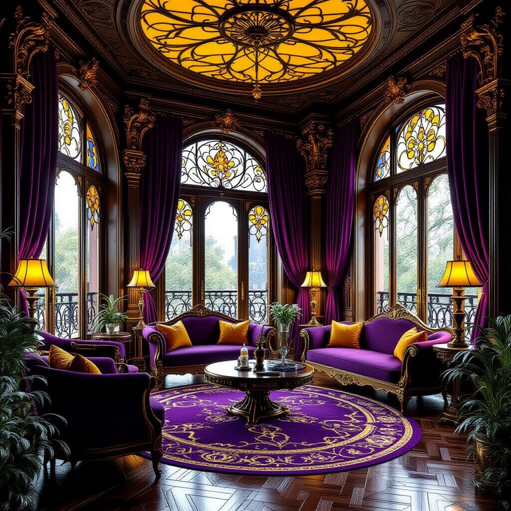 Art Nouveau Paris Living Room in 1898