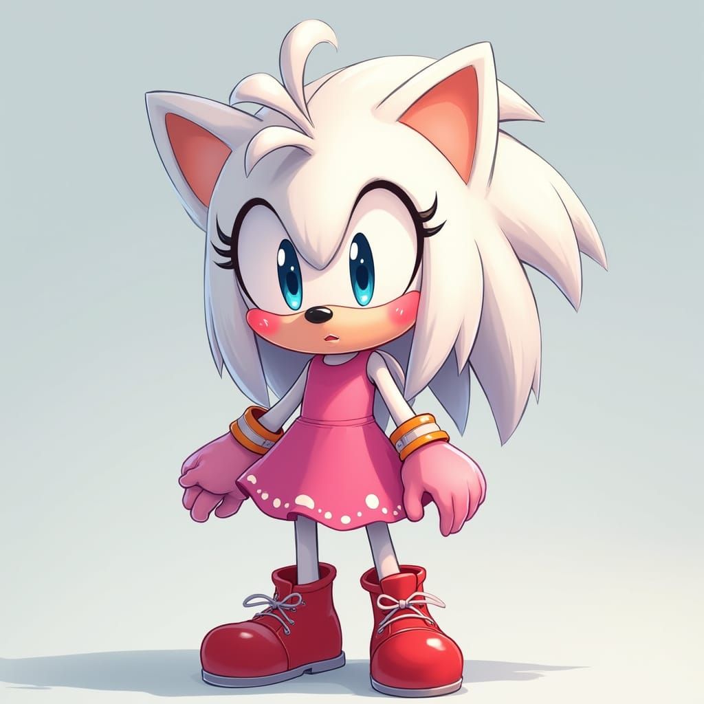Anthropomorphic Hedgehog Girl in Manga Style
