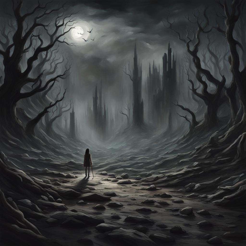 Nightmarish Landscape: A Hauntingly Beautiful Horror