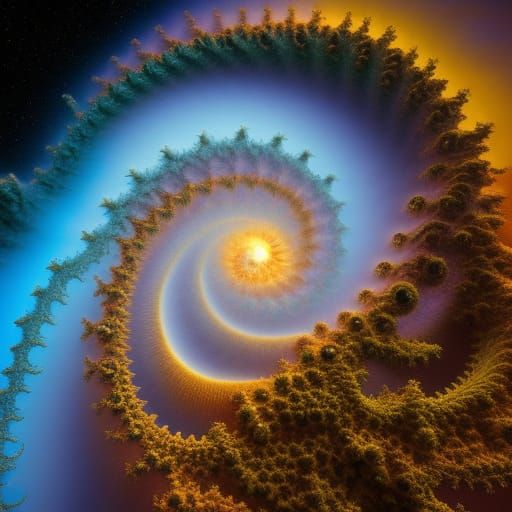 Complex Fractal Sculptures in Iridescent 3D