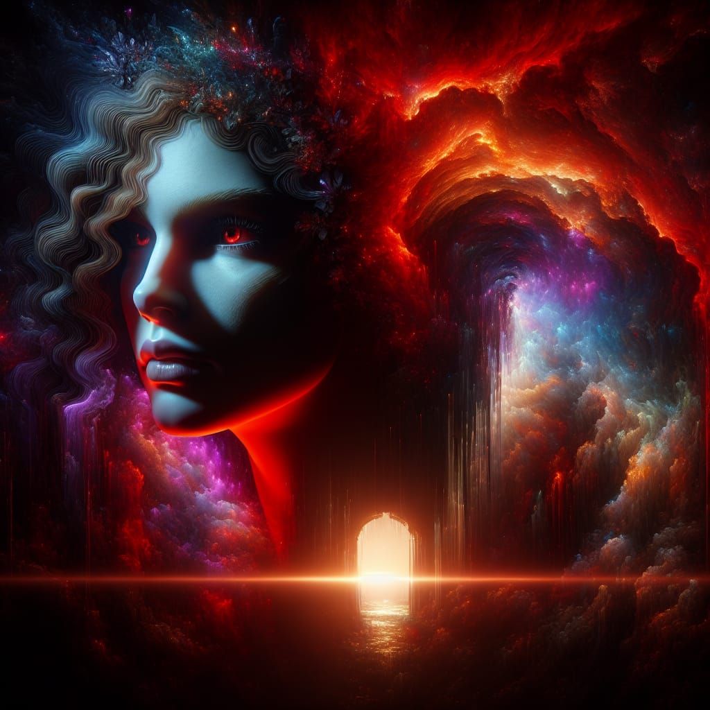 Greek Goddess at the Gates of the Underworld