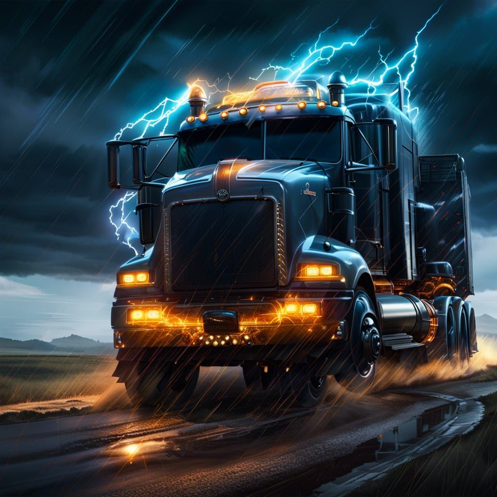 Storm Chaser Truck in Elemental Glowing Weather