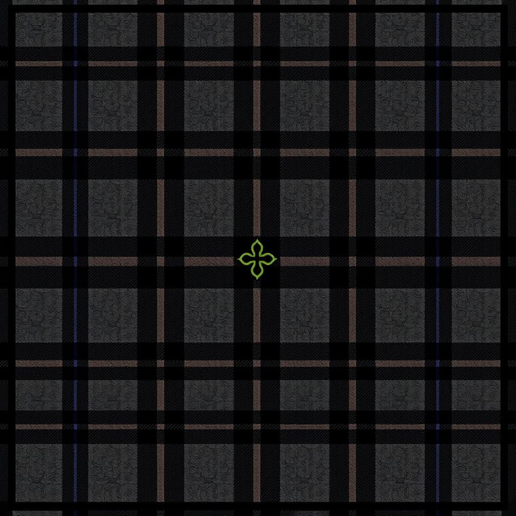 Calm Celtic Tartan in Dark Frame with Trinity Crosses