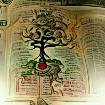 Symbolic Tree of Knowledge Digital Art