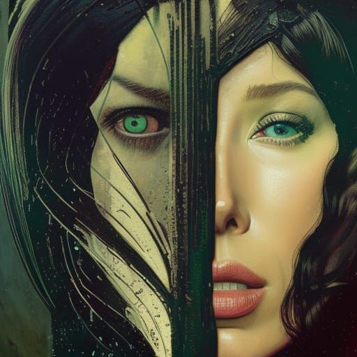 Jessica Biel Portrait in Pop Art Style