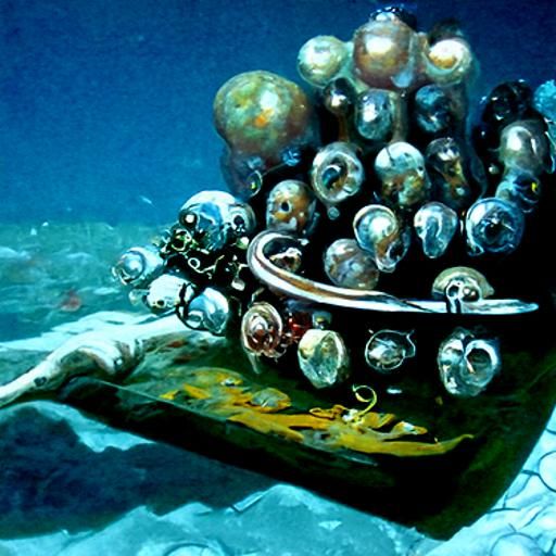 Ocean Jewels: An Oil Painting in Gurney Style