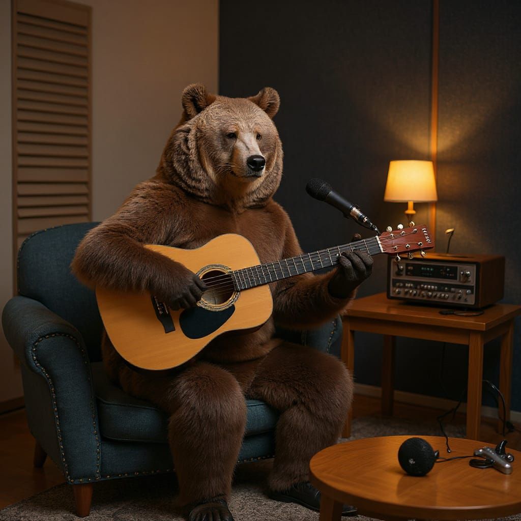 Bearlor Swift: Teddy Bear Pop Star in Studio