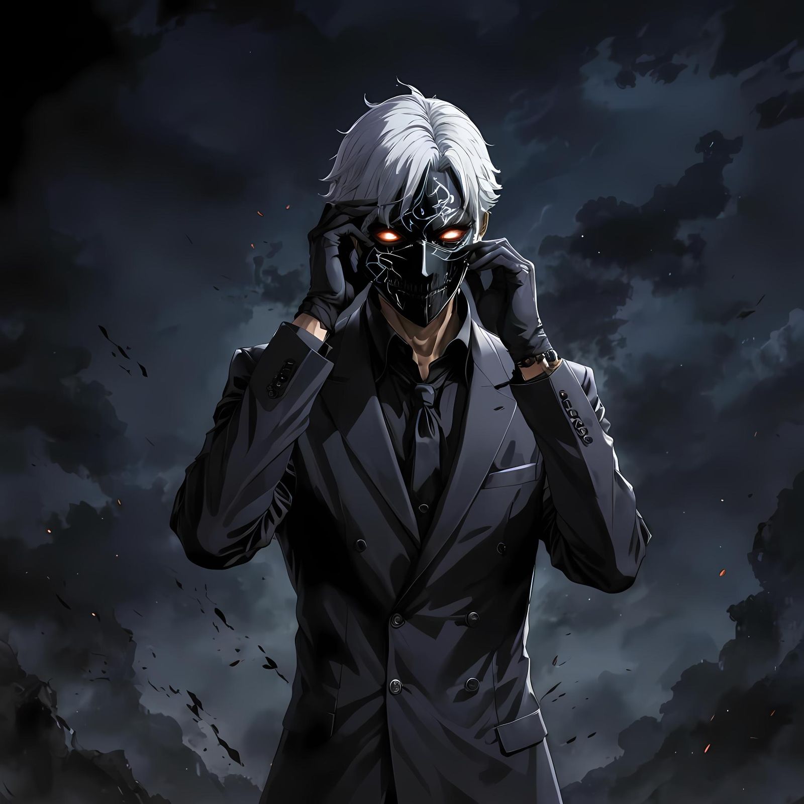 Anime Villain Unmasks in Vivid Colors