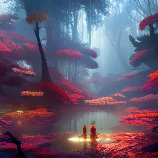 Solarpunk Rooftop Gardens in Expressionist Watercolor