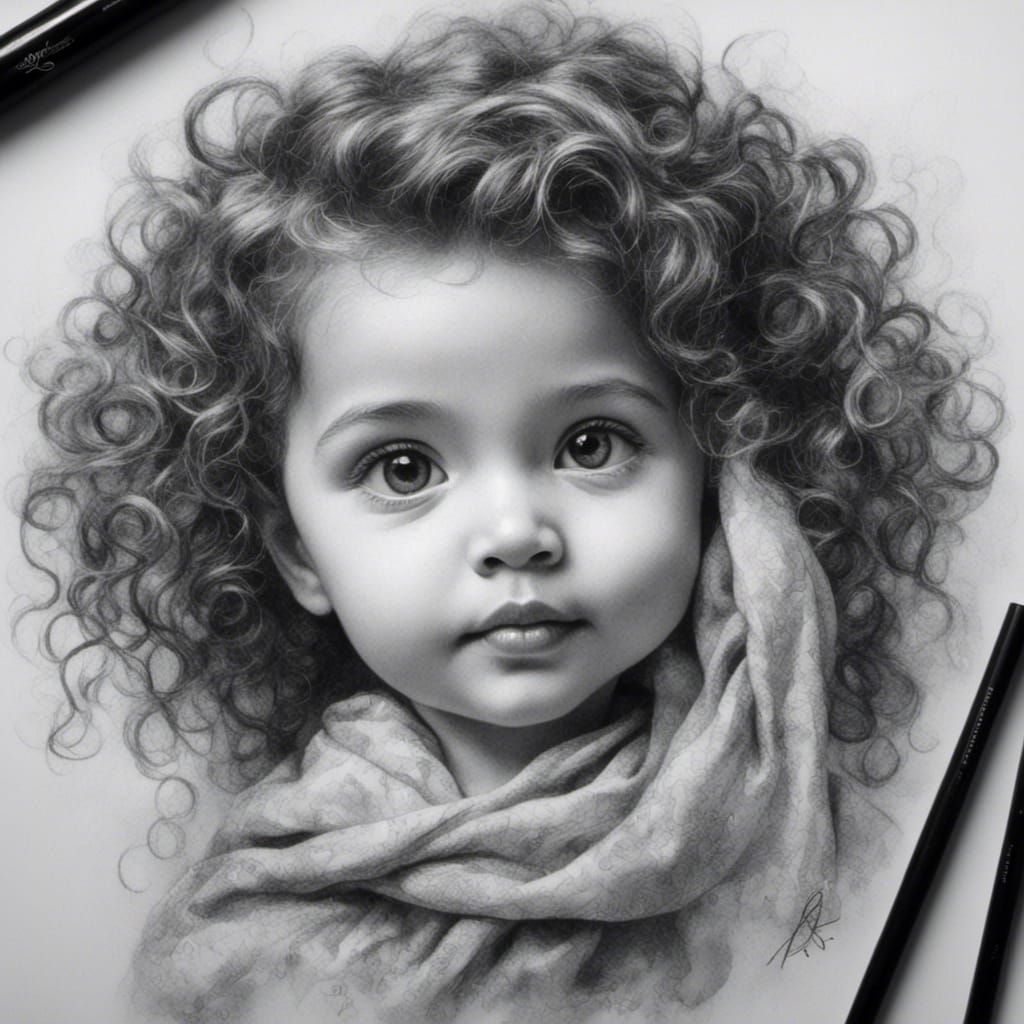 AI Generated Charcoal Portrait