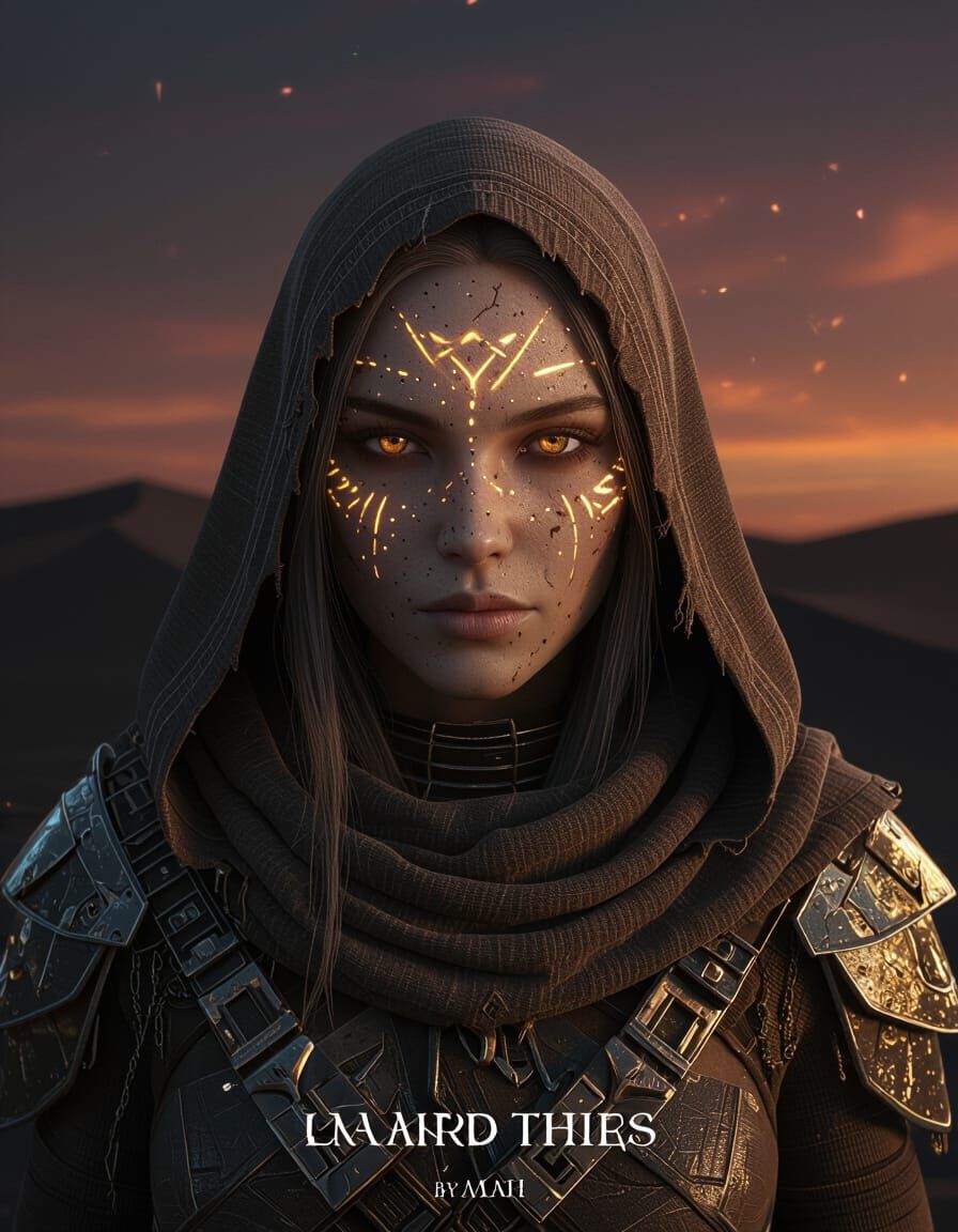 Cosmic Desert Nomad Warrior Portrait