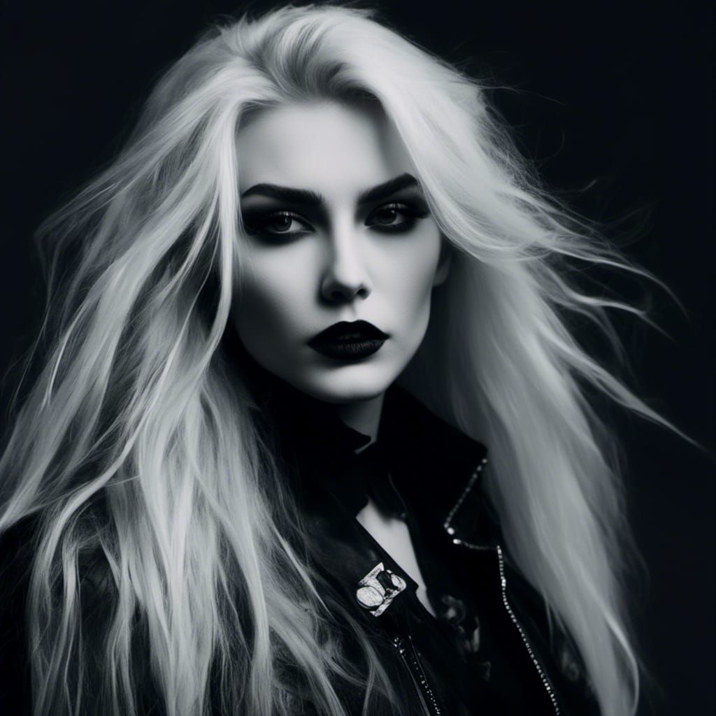 90s Blond Singer in Latex Costume